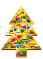 a glass  mosaic tree